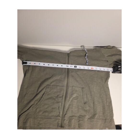 Eddie Bauer Women's XL Green Hooded Full-zip Jacket with 3/4 Sleeves Layering - Picture 4 of 9